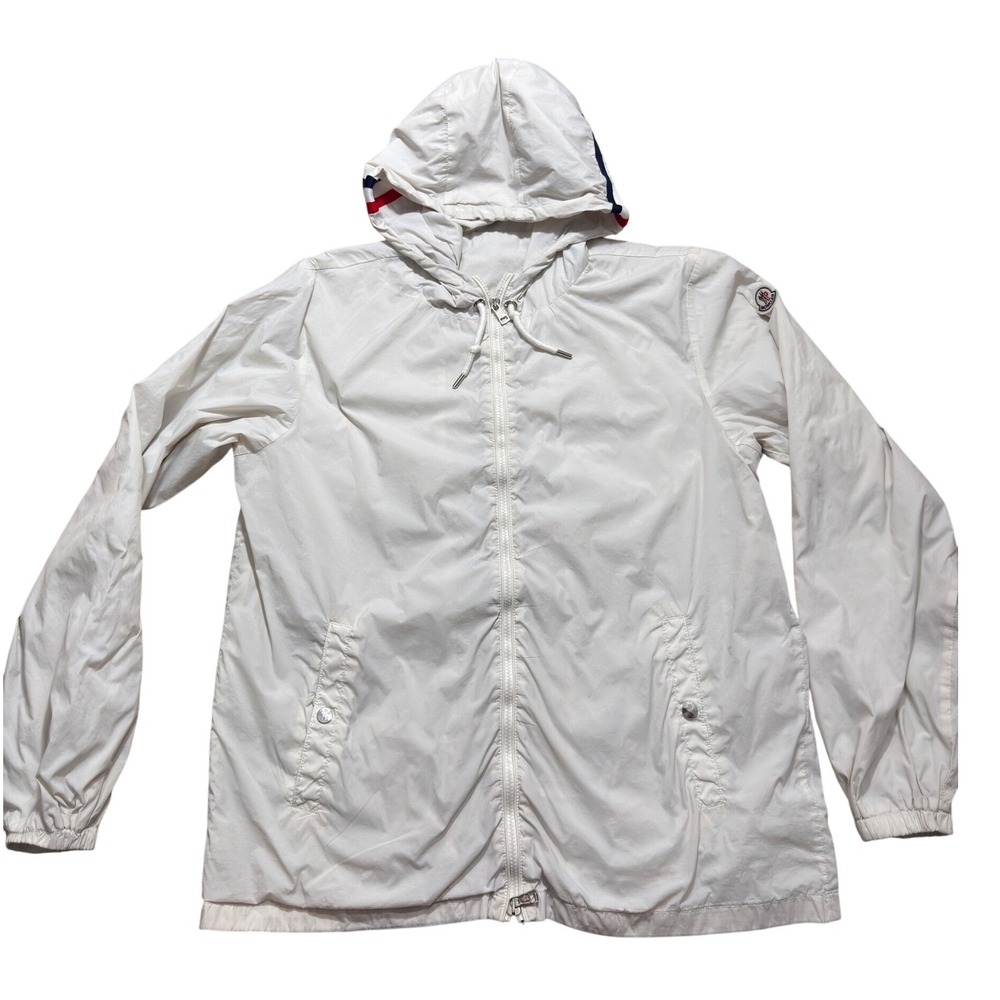 Moncler Grimpeurs Giubbotto White Hooded Windbreaker Jacket 0911A7370054155033